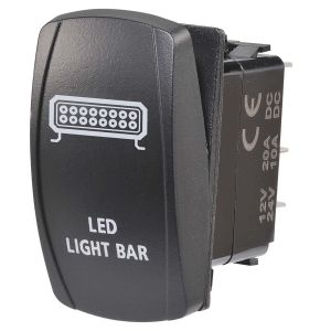 Narva SPDT Off/On 12-24V Blue LED Illuminated LED Light Bar Sealed Rocker Switch (Blister Pack Of 1) 