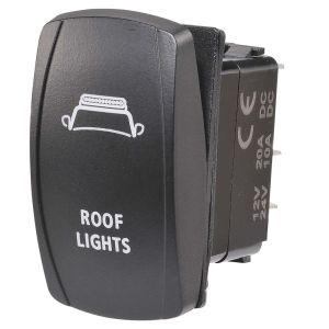 Narva SPDT Off/On 12-24V Blue LED Illuminated Roof Light Sealed Rocker Switch (Blister Pack Of 1) 