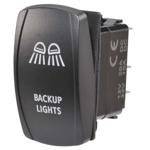Narva SPDT Off/On 12-24V Blue LED Illuminated Back Up Sealed Rocker Switch (Blister Pack Of 1) 