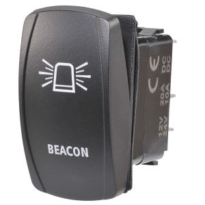 Narva SPDT Off/On 12-24V Amber LED Illuminated Beacon Sealed Rocker Switch (Blister Pack Of 1) 