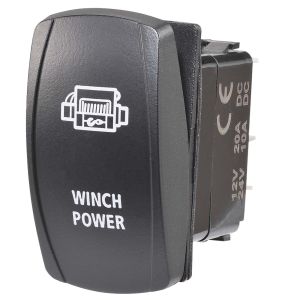 Narva SPDT Off/On 12-24V Red LED Illuminated Winch Power Sealed Rocker Switch (Blister Pack Of 1) 
