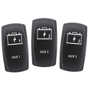 Narva Aux 1, Aux 2 & Aux 3 Rocker Switch Actuator Panel Set 
