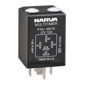 Narva 12V 10 Amp 5 Pin Adjustable Timer Relay (Blister Pack Of 1) 