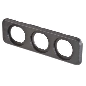 Narva Black Triple Blank Flush Mount Housing (Blister Pack Of 1) 