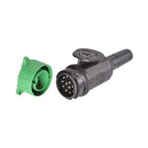 Narva 13 Pin 12V Euro Round Plastic Trailer Plug With Parking Socket 