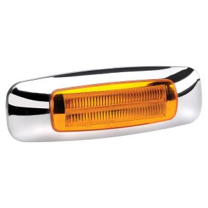 Narva 9-33V Amber LED Marker Light With Chrome Cover (118 X 39 X 19mm) 