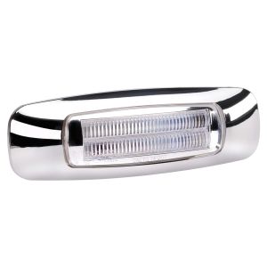 Narva 9-33V White LED Front End Outline Marker Light With Chrome Cover (Blister Pack Of 1) 