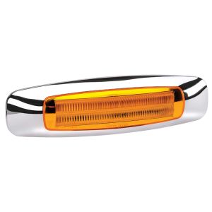 Narva 9-33V Amber LED Marker Light With Chrome Cover (146 X 40 X 20mm) 