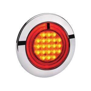 Narva 9-33V LED Rear Indicator Light With LED Tail Light Ring & Chrome Housing (125mm X 37mm Round) 