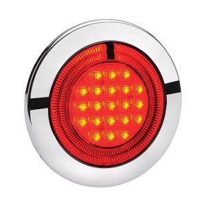 Narva 9-33V LED Stop Light With LED Tailight Ring & Chrome Housing (155mm X 39mm Round) 