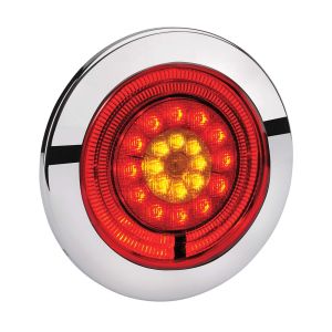 Narva 9-33V LED Stop/Indicator Light With LED Tail Light Ring & Chrome Housing (155mm X 39mm Round) 