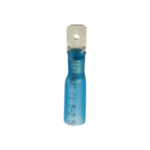 Quikcrimp Blue 6.3mm Male Fully Insulated Heatshrink Terminal (Pack Of 25) 