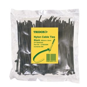 Tridon 550mm X 9mm Black Cable Tie (Pack Of 500)  
