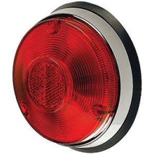 Hella Stop/Tail Light With Chrome Dress Ring (133 X 43mm Round)