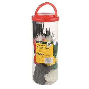 Tridon 1000 Piece Coloured Cable Tie Assortment