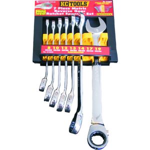 KC 7 Piece Metric Gear Ratchet Spanner Set  