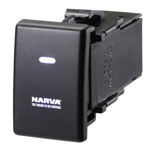 Narva 12V Blue LED On/Off Holden/Isuzu Oe Style Push Button Switch (Blister Pack Of 1) 