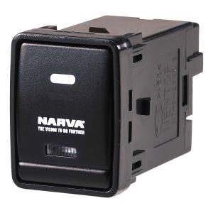 Narva 12V Blue LED On/Off Nissan Oe Style Push Button Switch (Blister Pack Of 1) 