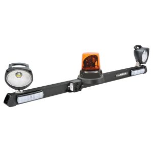 Narva 1.2m 12-24V Mine Bar With LED Beacon, Combo LED Tail, Reverse & Work Lights & Reverse Alarm 
