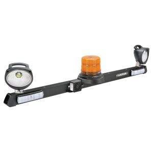 Narva 1.2m 12-24V Mine Bar With LED Beacon, Combo LED Tail, Reverse & Work Lights & Reverse Alarm 