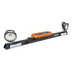 Narva 1.2m 12-24V Mine Bar With LED Beacon, Combo LED Tail/Rev & Work Lights & Broadband Rev Alarm 