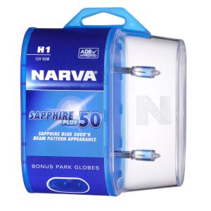 Narva Sapphire Plus 50 12V 55W H1 QH Globe (Blister Pack Of 2) 