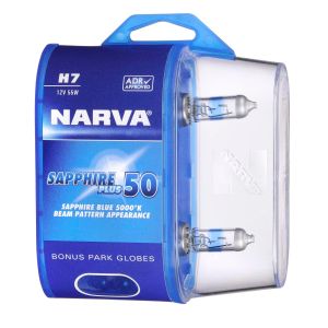 Narva Sapphire Plus 50 12V 55W H7 QH Globe (Blister Pack Of 2) 