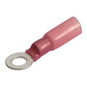 Narva Red 4mm Eye Adhesive Lined Heatshrink Terminal (Blister Pack Of 20) 
