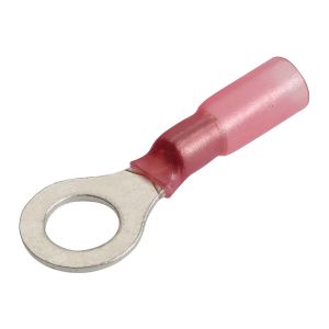 Narva Red 6.3mm Eye Adhesive Lined Heatshrink Terminal (Blister Pack Of 12) 