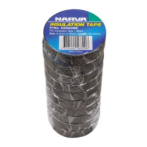 Narva 19mm X 20m Black PVC Insulation Tape (Pack Of 10) 