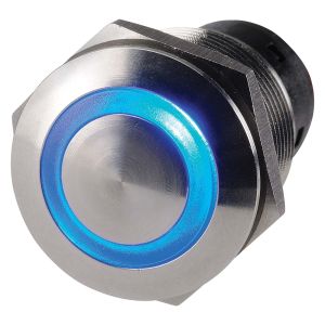 Narva SPST Off/On Blue LED Push Button Switch (Blister Pack Of 1) 