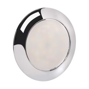 Narva Saturn Ultra Slim 12V LED Interior Light With Chrome Bezel (75mm X 10mm Round) 