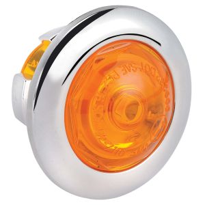 Narva 9-33V Amber LED Side Marker Light With Chrome Bezel (27mm X 19mm Round) 