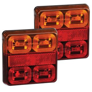 Narva 12V LED Combination Tailight Kit (100 X 100 X 21mm) (Blister Pack Of 2) 
