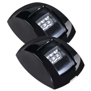 Narva 9-33V LED 1Nm Port & Starboard Light Set With Black Hsg & Clear Lenses (Blister Pack Of 1) 