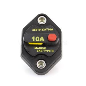 Bussmann Mid Range 10 Amp Manual Reset Circuit Breaker 