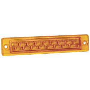 LED 12V Amber Slimline Strip Light (130 X 25 X 14mm)