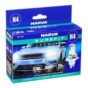 Narva Surefit 12-24V H4 LED Globe Conversion Kit  