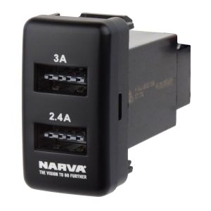 Narva 12V Dual USB Toyota Oe Style Switch Socket (Blister Pack Of 1) 