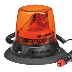 Narva 12-24V LED Amber Rotating Beacon With Vacuum Magnetic Base 