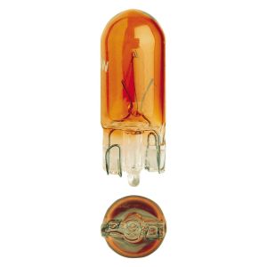 Narva 12V 5W T-10mm Amber Wedge Globe (Blister Pack Of 2)