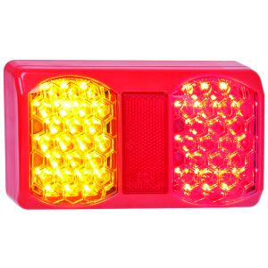 LED 12-24V Combination Tailight With Red Housing (176 X 100 X 33mm) 