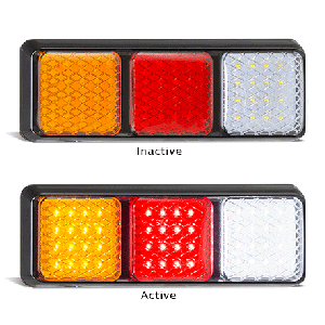 LED 12-24V Combination Tailight With Reverse Light (Blister Pack Of 1) 