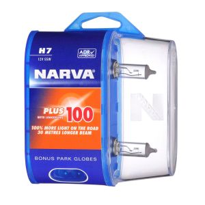 Narva 12V 55W +100% H7 QH Globe (Blister Pack Of 2)