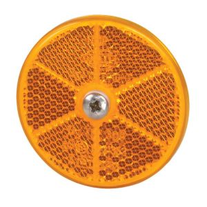 Hella 60mm Screw Mount Amber Reflector (Blister Pack Of 1)