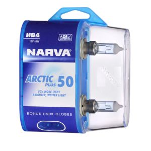 Narva Arctic Blue 12V 51W HB4 QH Globe (Blister Pack Of 2)