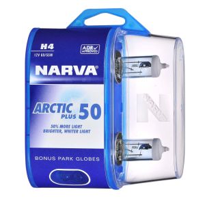 Narva Arctic Blue 12V 60/55W P43T H4 QH Globe (Blister Pack Of 2)
