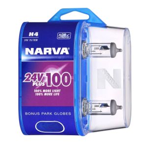 Narva Truckstar 24V 75/70W P43T H4 QH Globe (Blister Pack Of 2)