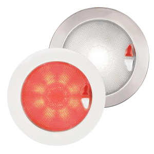 Hella Euroled 9-33V White/Red Dual Colour Light With Touch On/Off/Dimming Switch & Stainless Steel Bezel