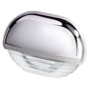 Hella 12-24V Easy Fit White LED Step Light With Chrome Plated Plastic Housing 